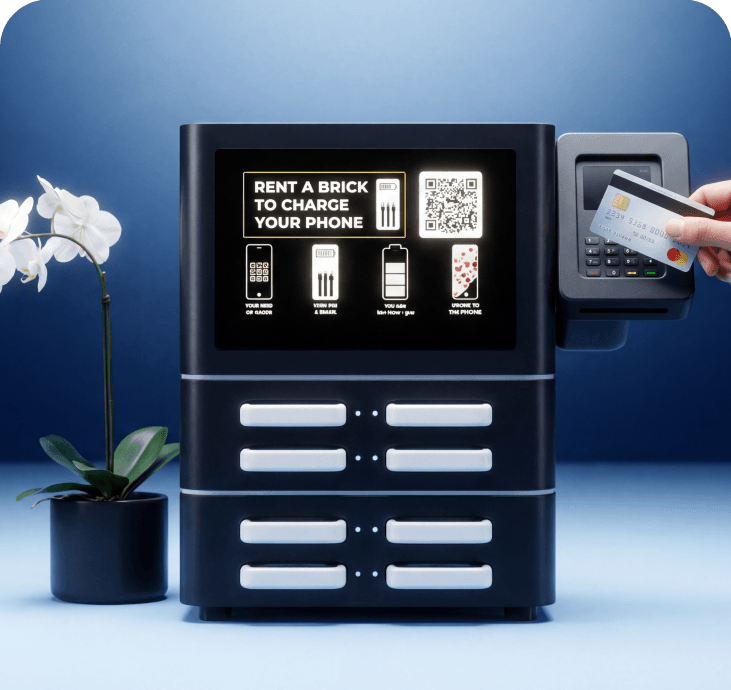 Brick Core station with card terminal