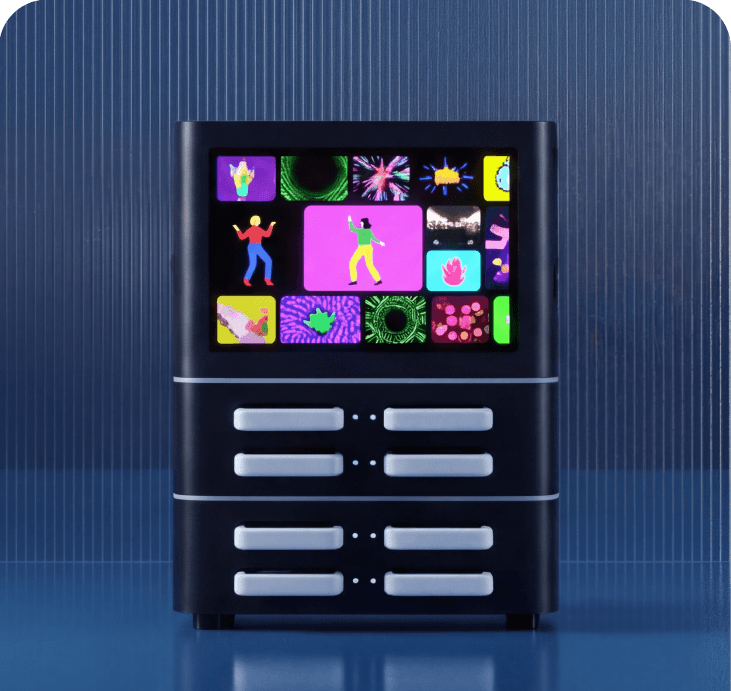 Brick Core station displaying custom content