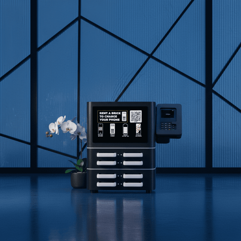 Two Brick power banks, one on the side